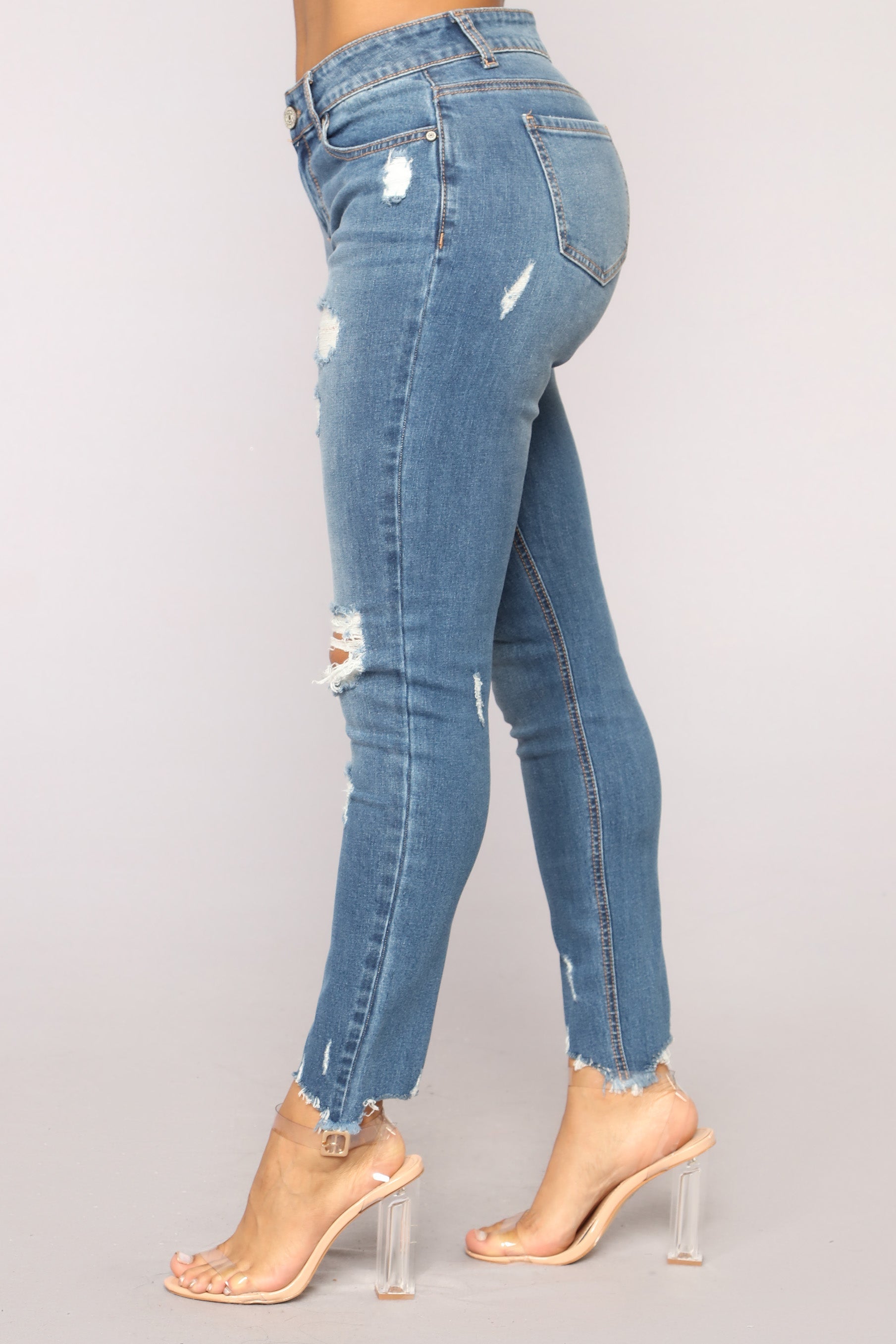 Something About You Ankle Jeans - Medium Blue Wash