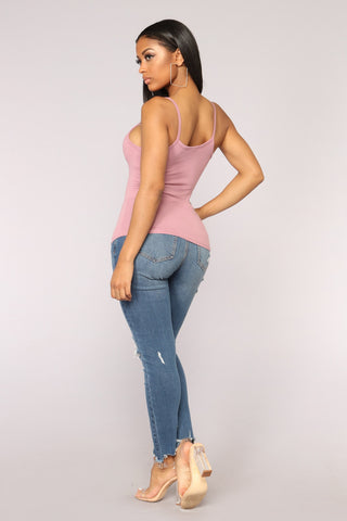Something About You Ankle Jeans - Medium Blue Wash