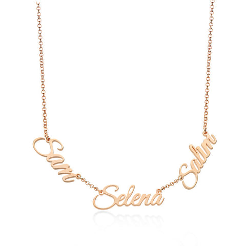 Three Names Concatenated Customized Necklace