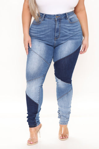 Tall Stay In Line Mid Rise Skinny Jeans - Medium Blue Wash