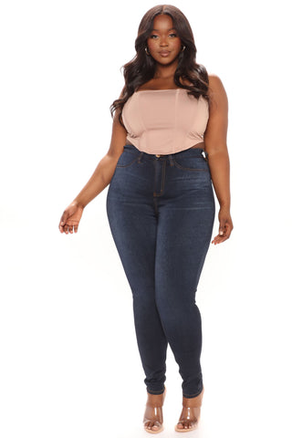 Tall Eva Super Soft Curvy Skinny Jean - Dark Denim