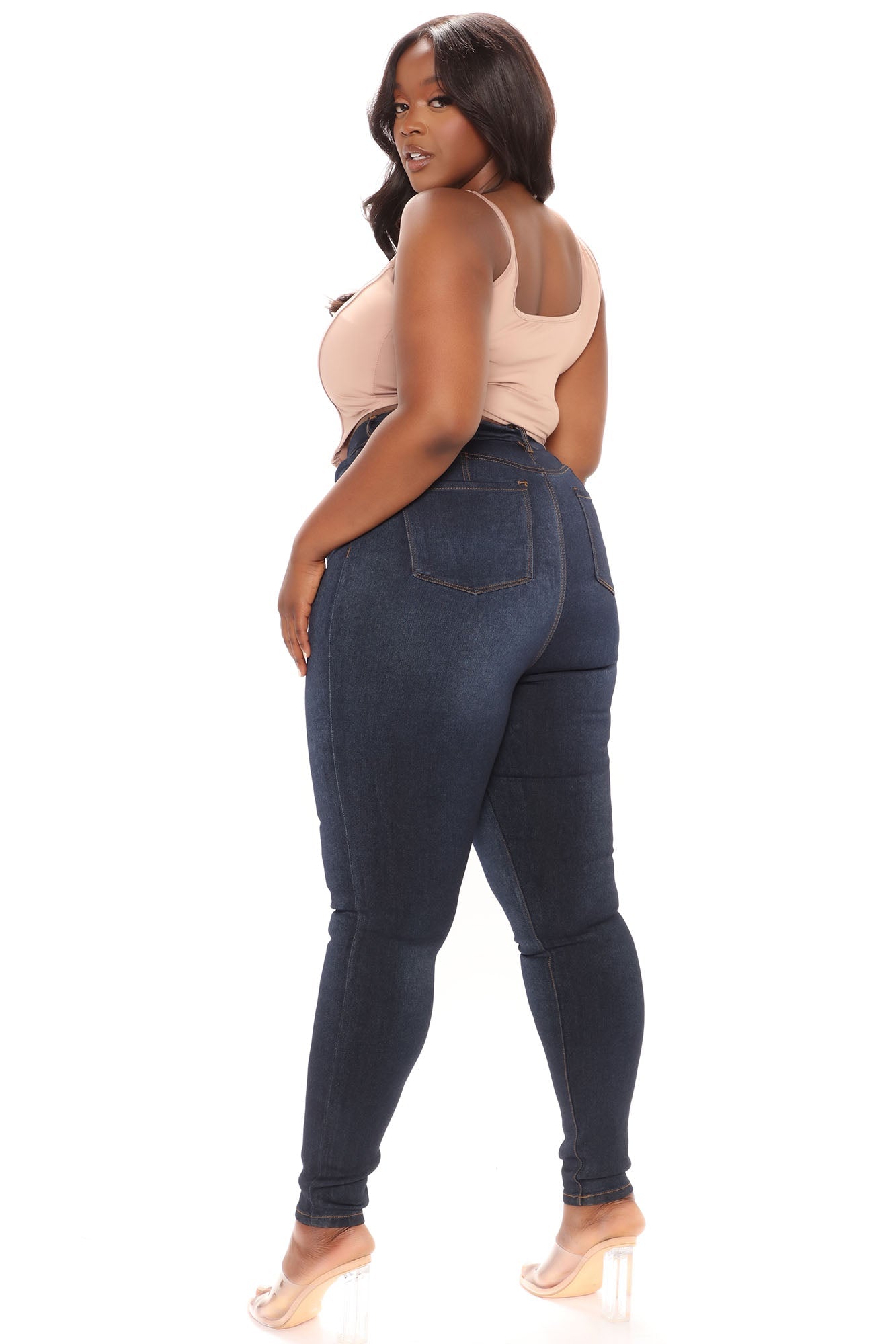 Tall Eva Super Soft Curvy Skinny Jean - Dark Denim