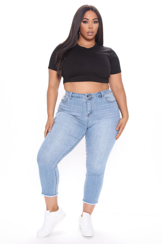 Stir It Up Ankle Jeans - Light Blue Wash