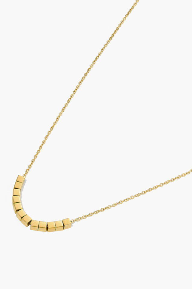 Gold Sugar Cube Necklace