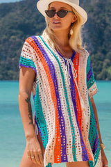 Colorful Hollow Knot Front Cover Up