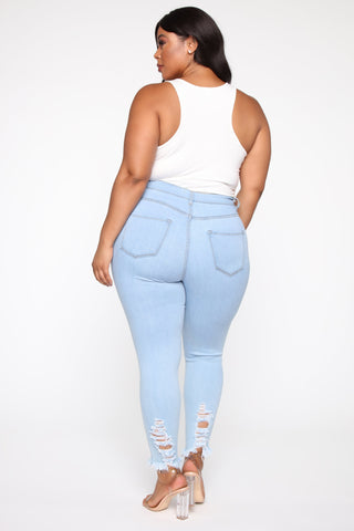 Tell Your Boy Bye Jeans - Light Blue Wash
