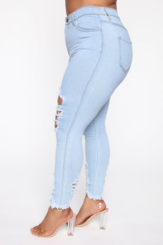 Tell Your Boy Bye Jeans - Light Blue Wash