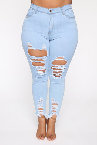 Tell Your Boy Bye Jeans - Light Blue Wash