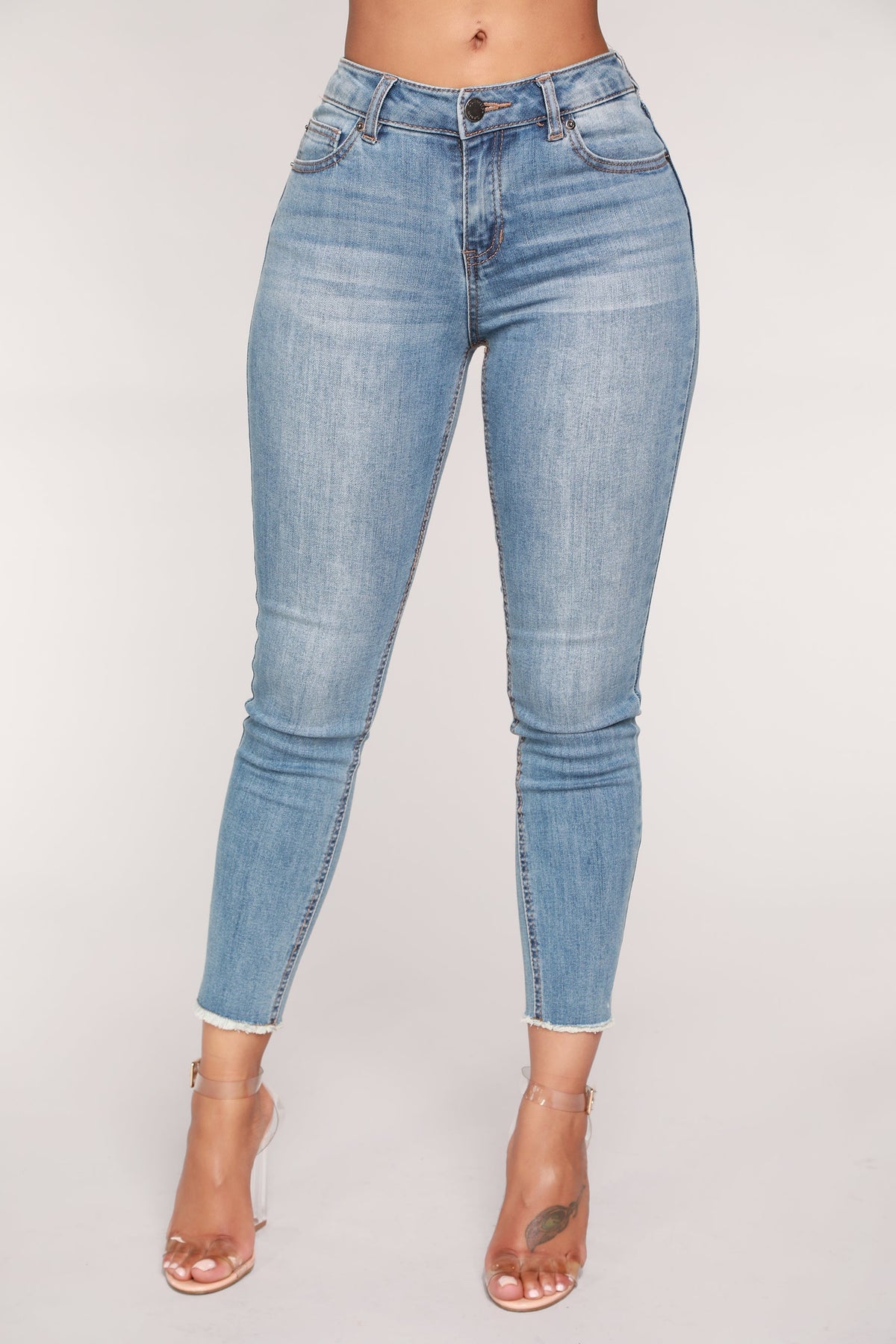 Stir It Up Ankle Jeans - Light Blue Wash