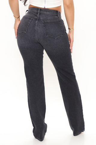 V Nice To Meet You Straight Leg Jeans - Black