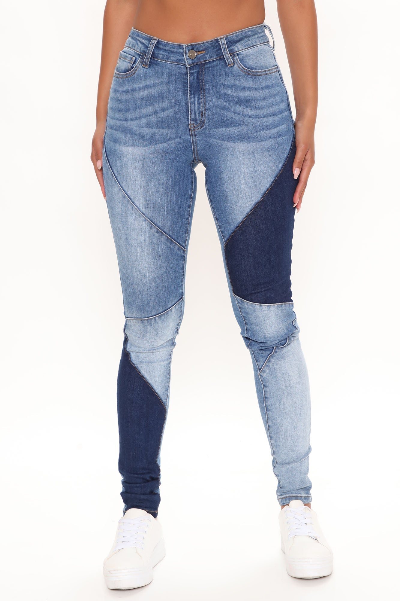Tall Stay In Line Mid Rise Skinny Jeans - Medium Blue Wash