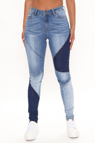 Tall Stay In Line Mid Rise Skinny Jeans - Medium Blue Wash