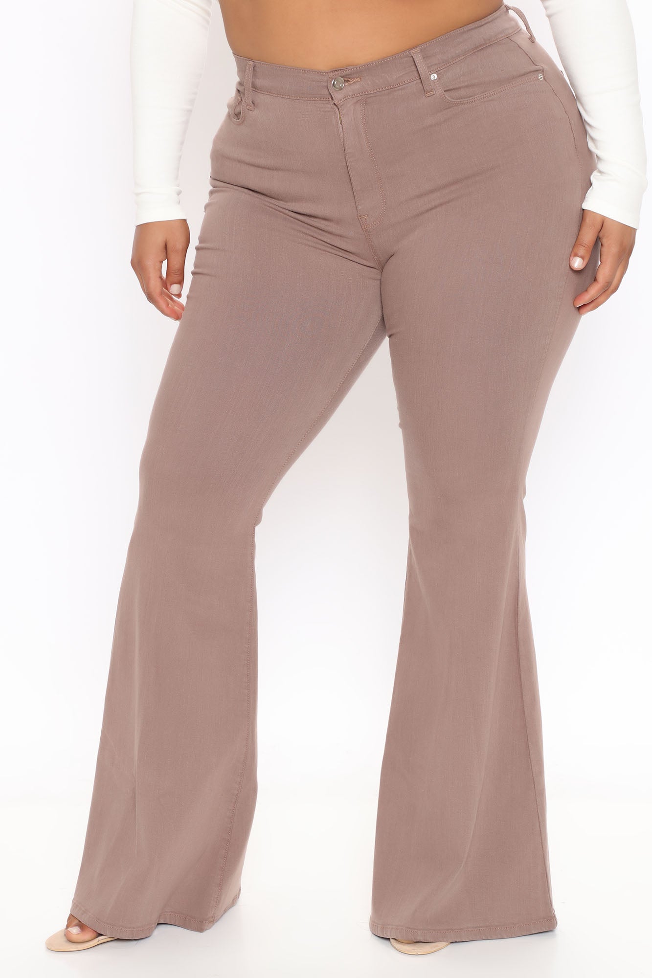 Tall Santorini Super Stretch Flare Jeans - Mocha