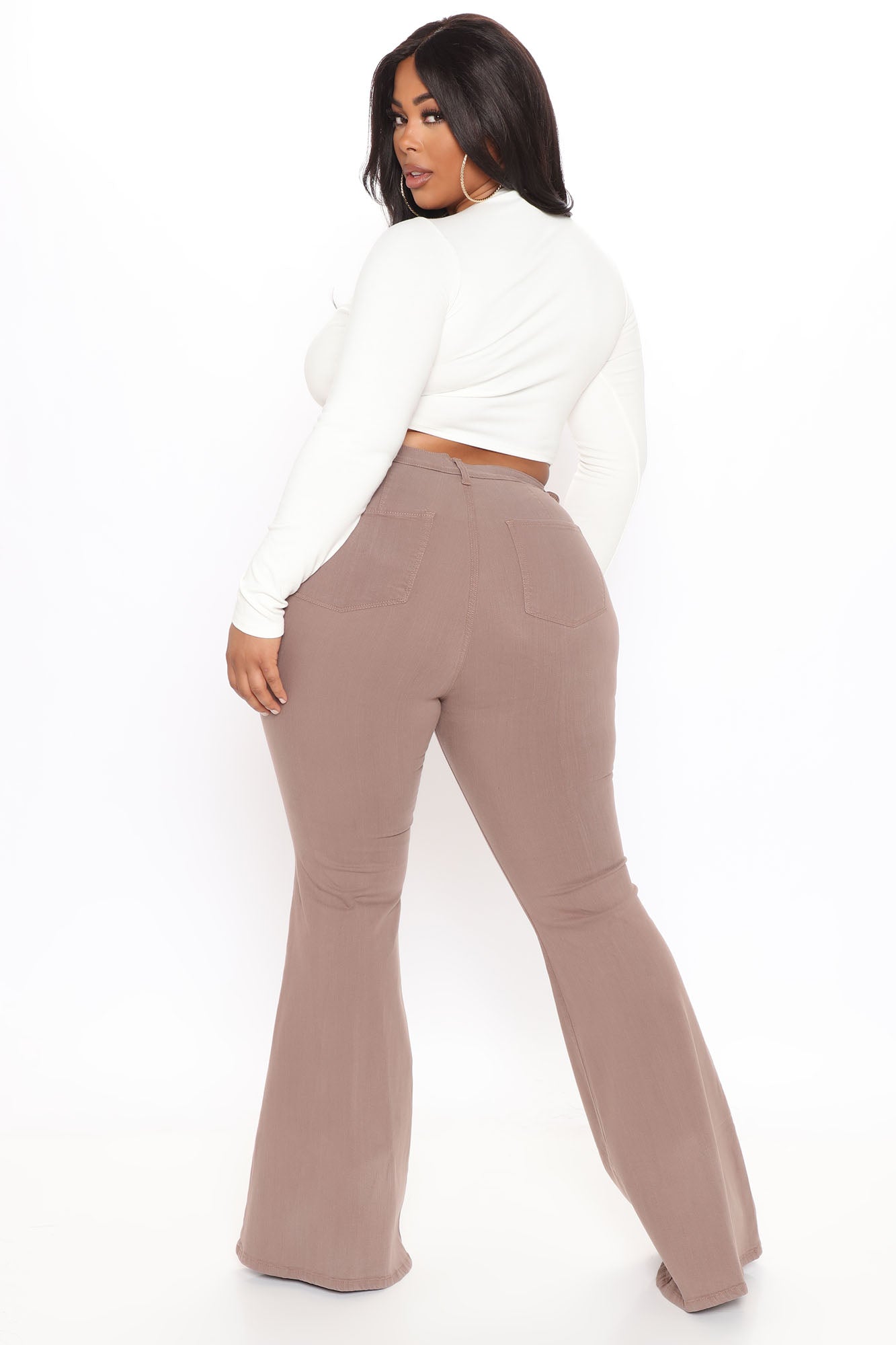 Tall Santorini Super Stretch Flare Jeans - Mocha