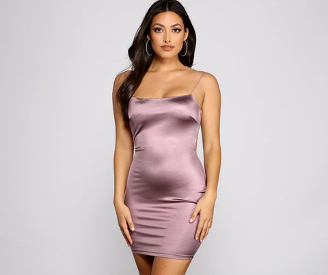 Sleek and Stunning Satin Mini Dress