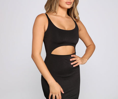 Sleek In Satin Sleeveless Mini Dress