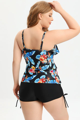 (L-5XL) Tankini-Badeanzug in Übergröße