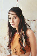 Handmade Bohemian Feather Headband