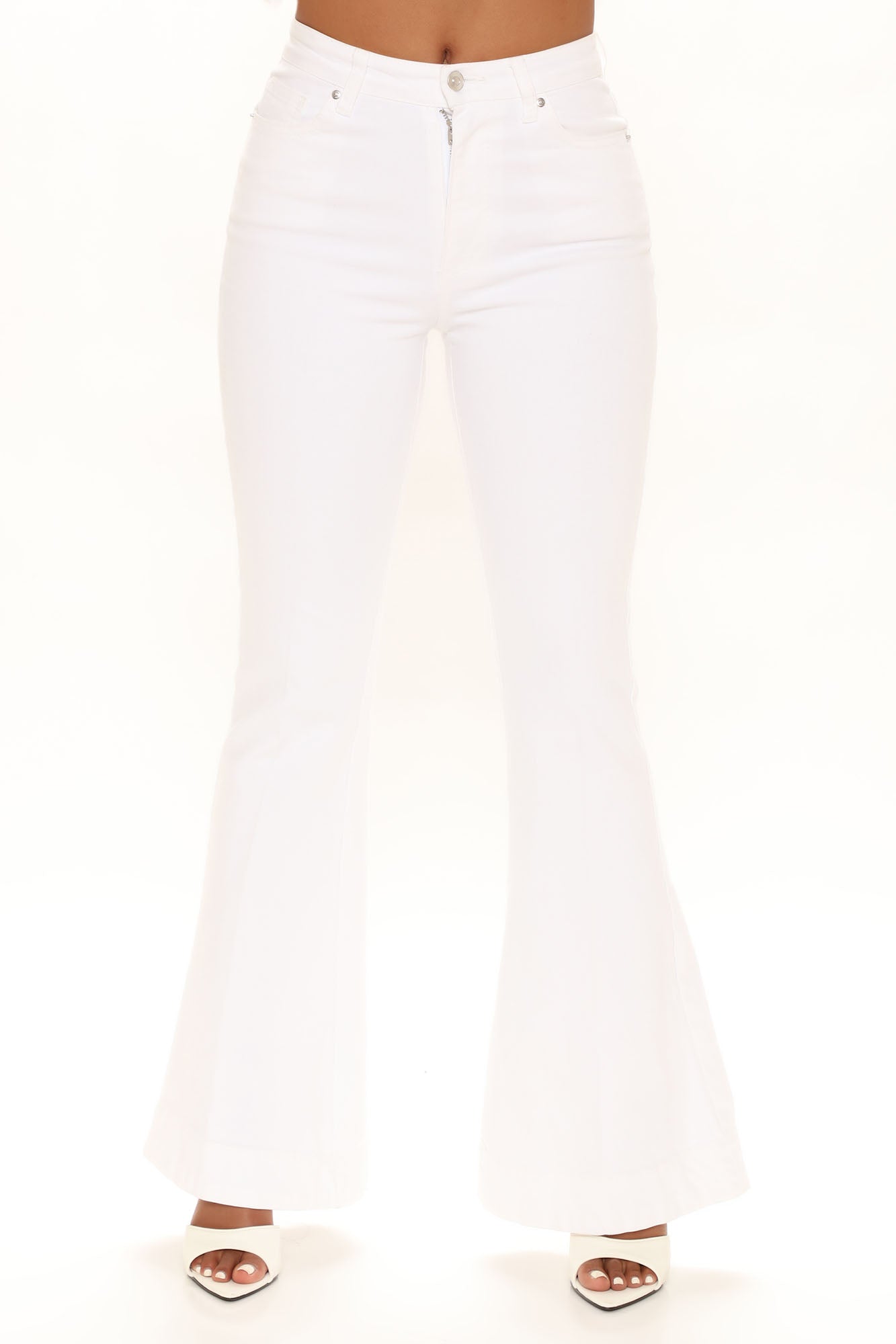 South Of France Flare Jeans - White