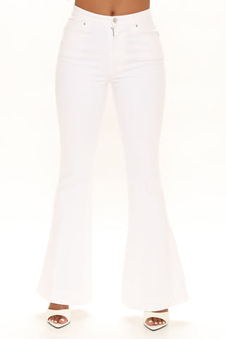 South Of France Flare Jeans - White