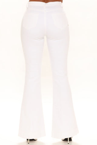 South Of France Flare Jeans - White