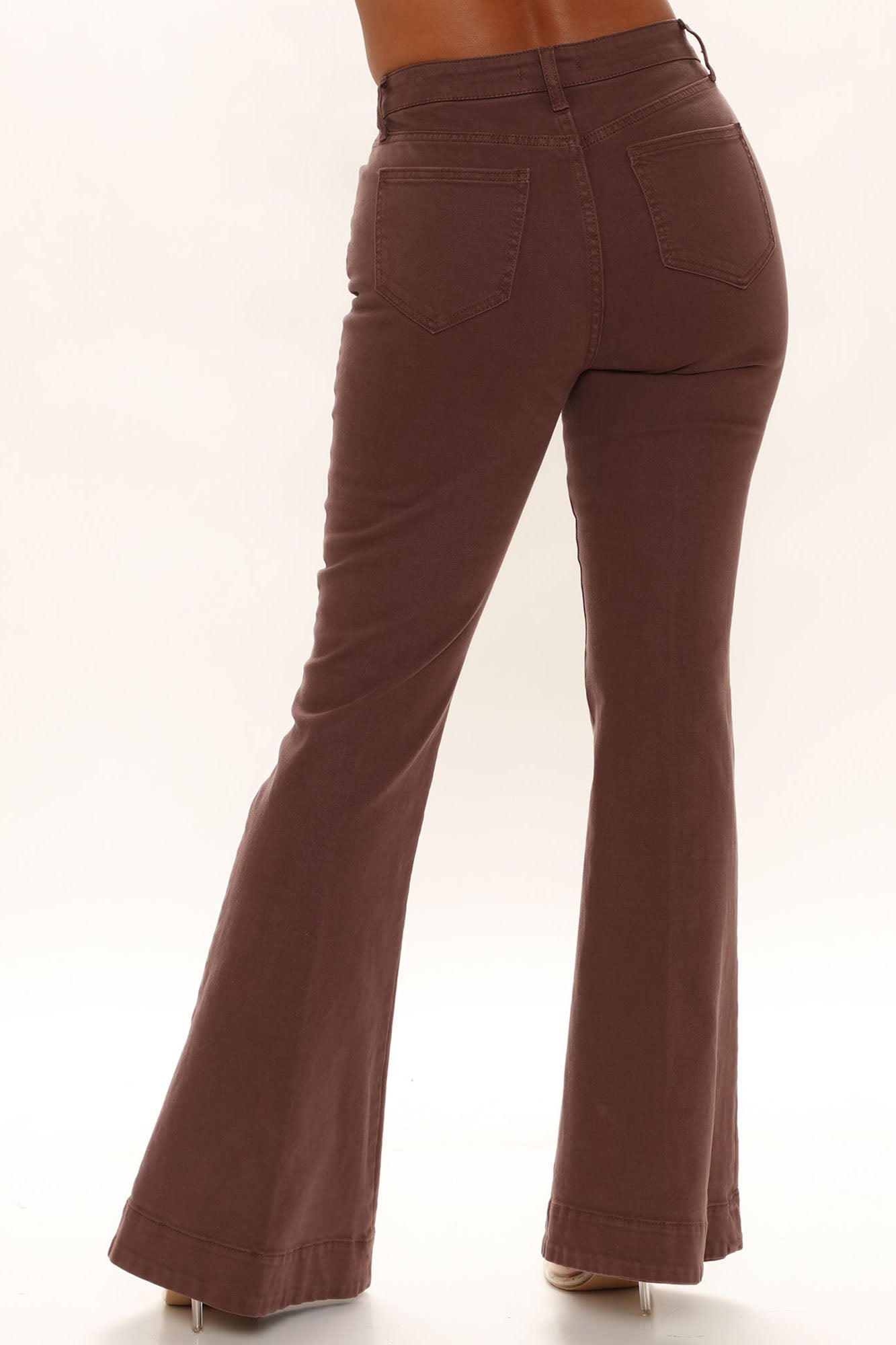 South Of France Trouser Flare Jeans - Chocolate