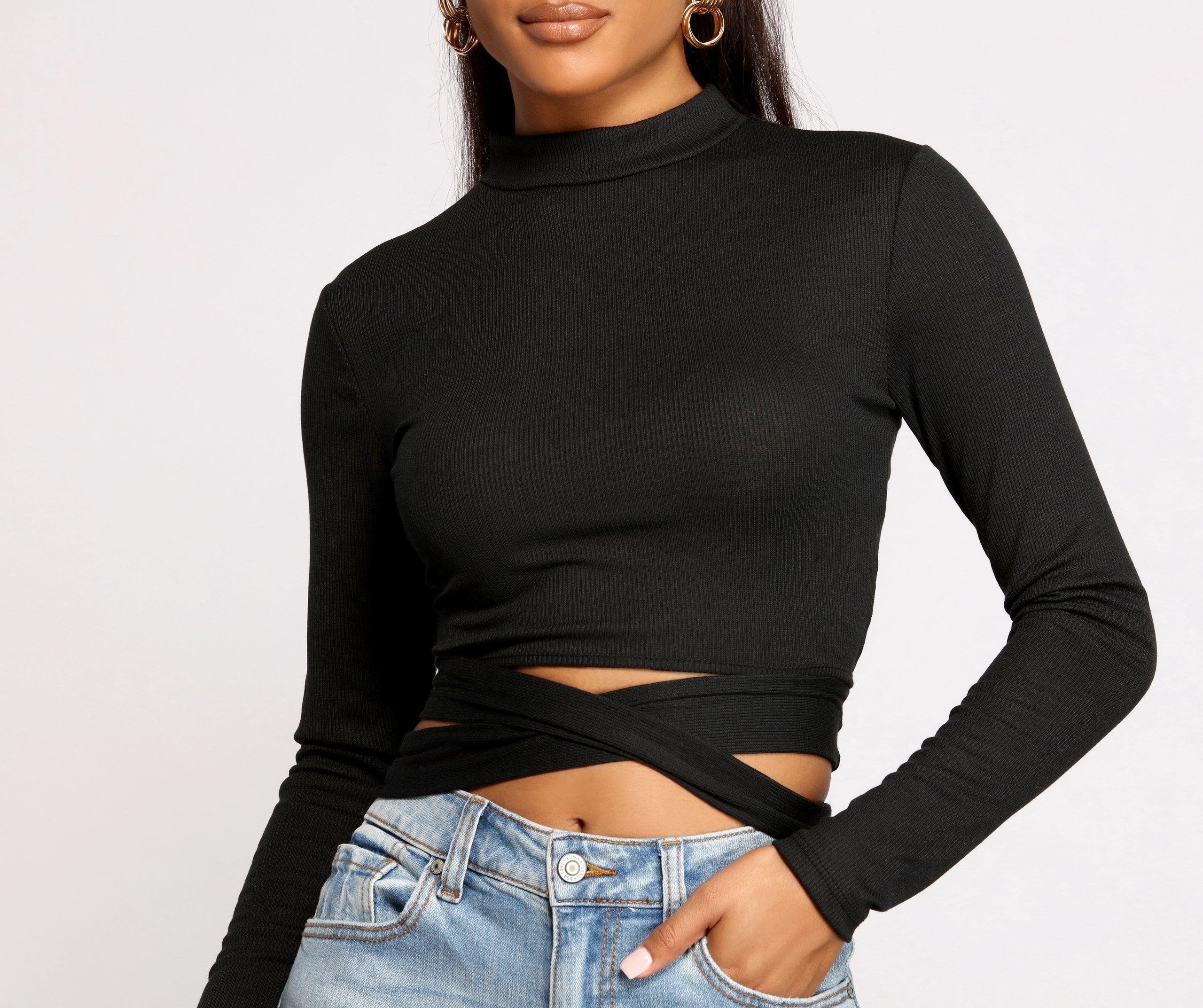 Sleek and Snatched Ribbed Knit Crop Top