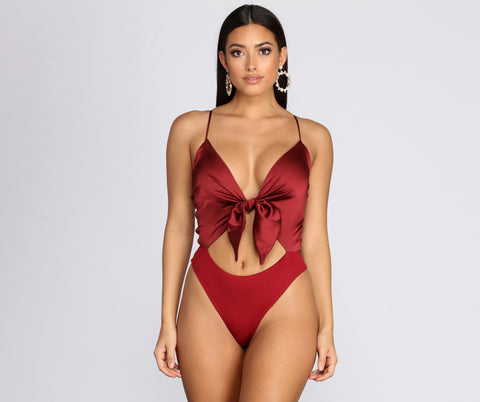 Eleganter Satin-Bodysuit