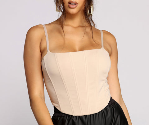 So Chic Corset Sleeveless Top