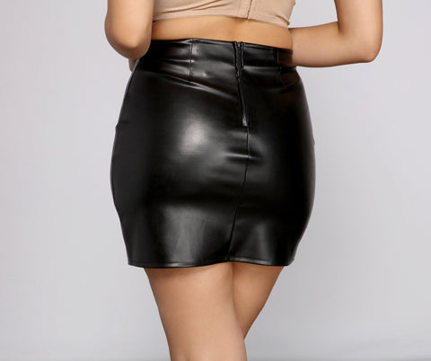 Slay It With Style Faux Leather Mini Skirt