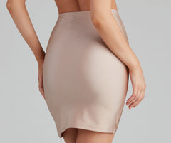 Sleek Stunner Wrap Mini Skirt