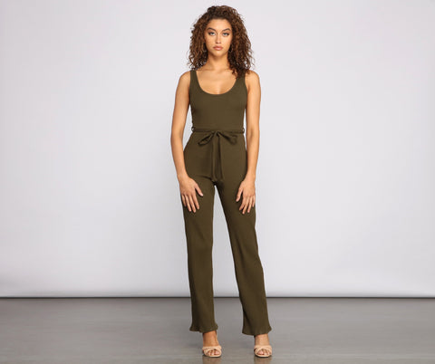 Simply Chic Tie-Waist Jumpsuit