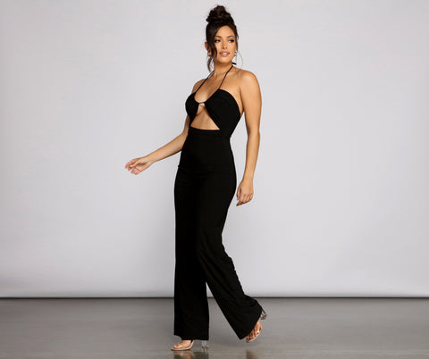 Sleek And Sultry Halter Jumpsuit