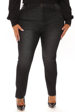 Tell Slit Like It Is Skinny Jeans - Black