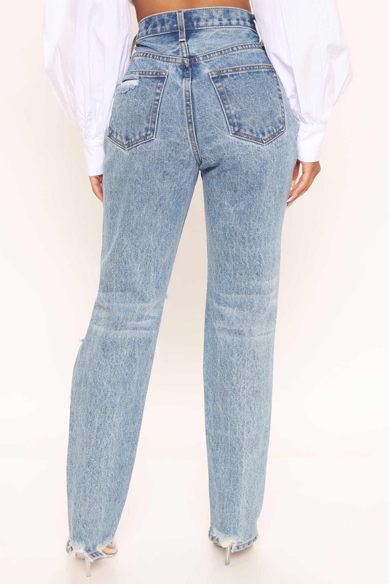 Sweet Sweet Love Straight Leg Boyfriend Jeans - Medium Blue Wash