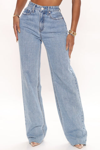 Jean large Winona années 90 - Délavage bleu moyen