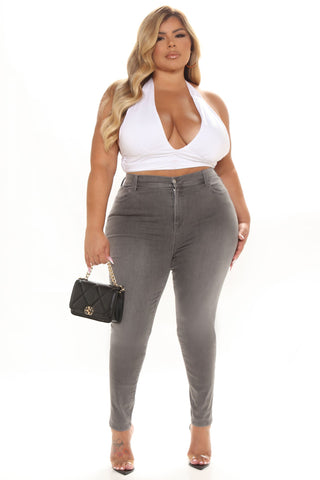 Soho Stretch Skinny Jeans - Grey