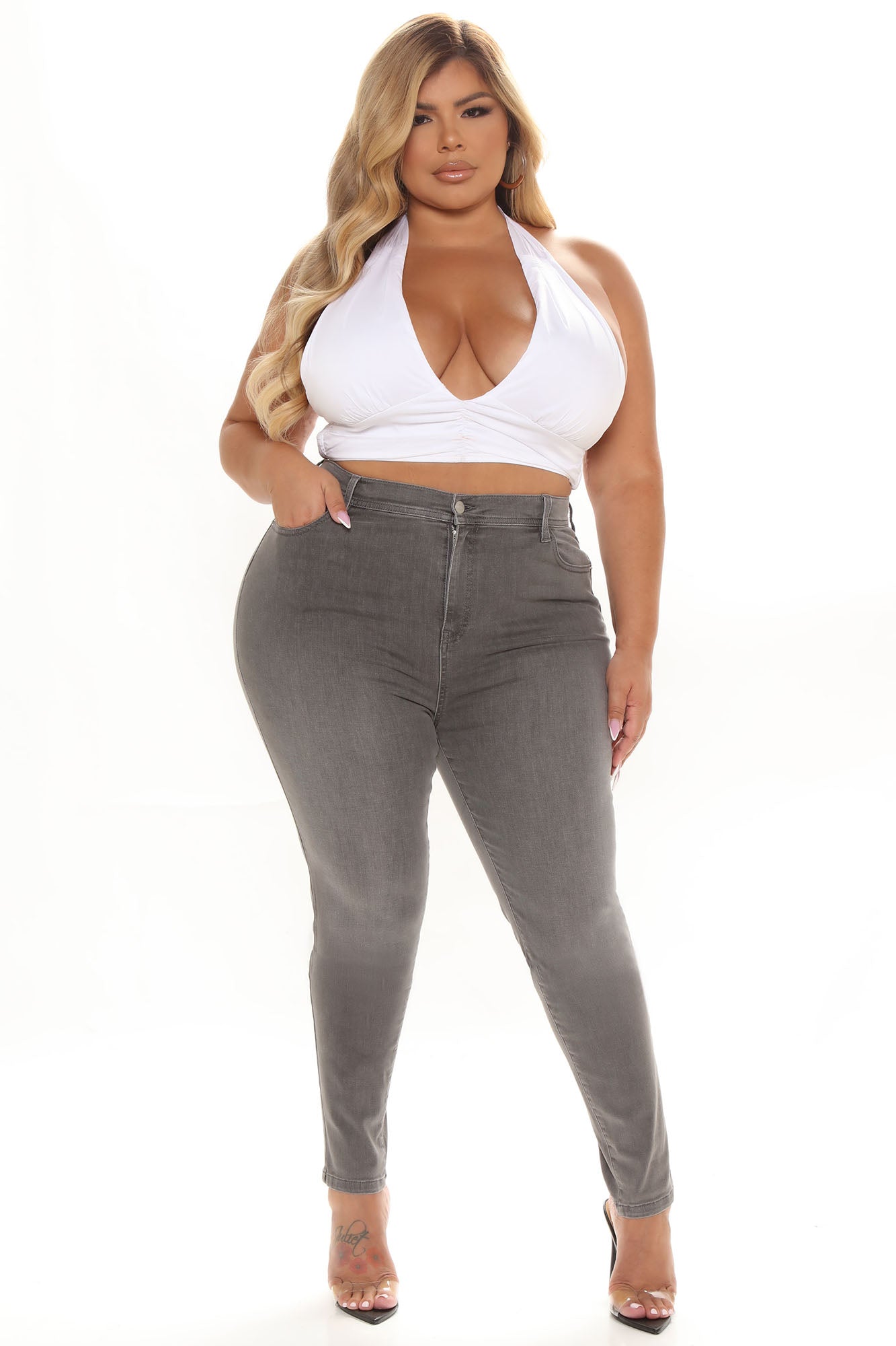 Soho Stretch Skinny Jeans - Grey