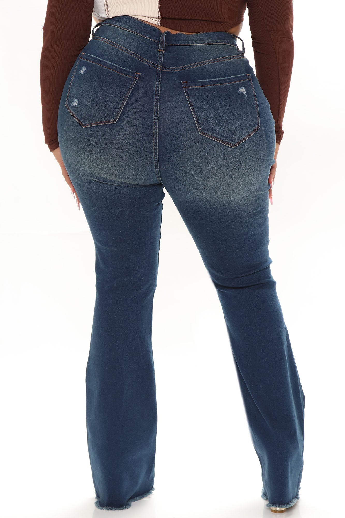 Super Compression Stretch Flare Jeans - Dark Wash