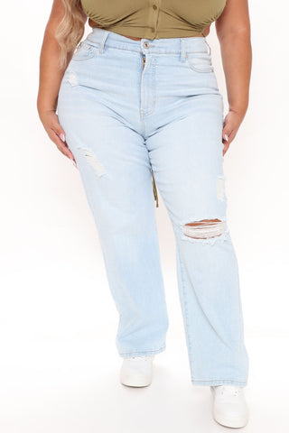 Straight Up Vintage High Rise Jeans - Vintage Blue Wash