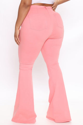 Tall Santorini Super Stretch Flare Jeans - Pink