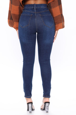 Superhuman High Rise Jeans - Dark Wash