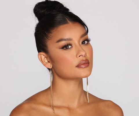 Sleek Snake Chain Tassel Earrings