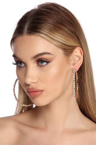 So Extra Rhinestone Hoops