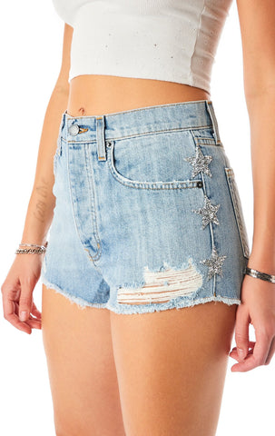 TITANIA LUNA STAR PATCH DENIM SHORT