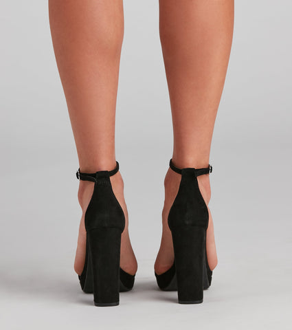 Essential Suede Platform Heels