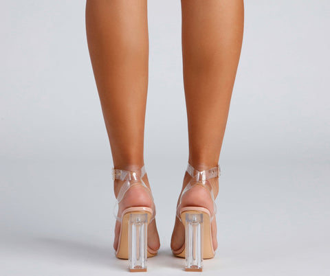 Clearly On Trend Lucite Block Heels