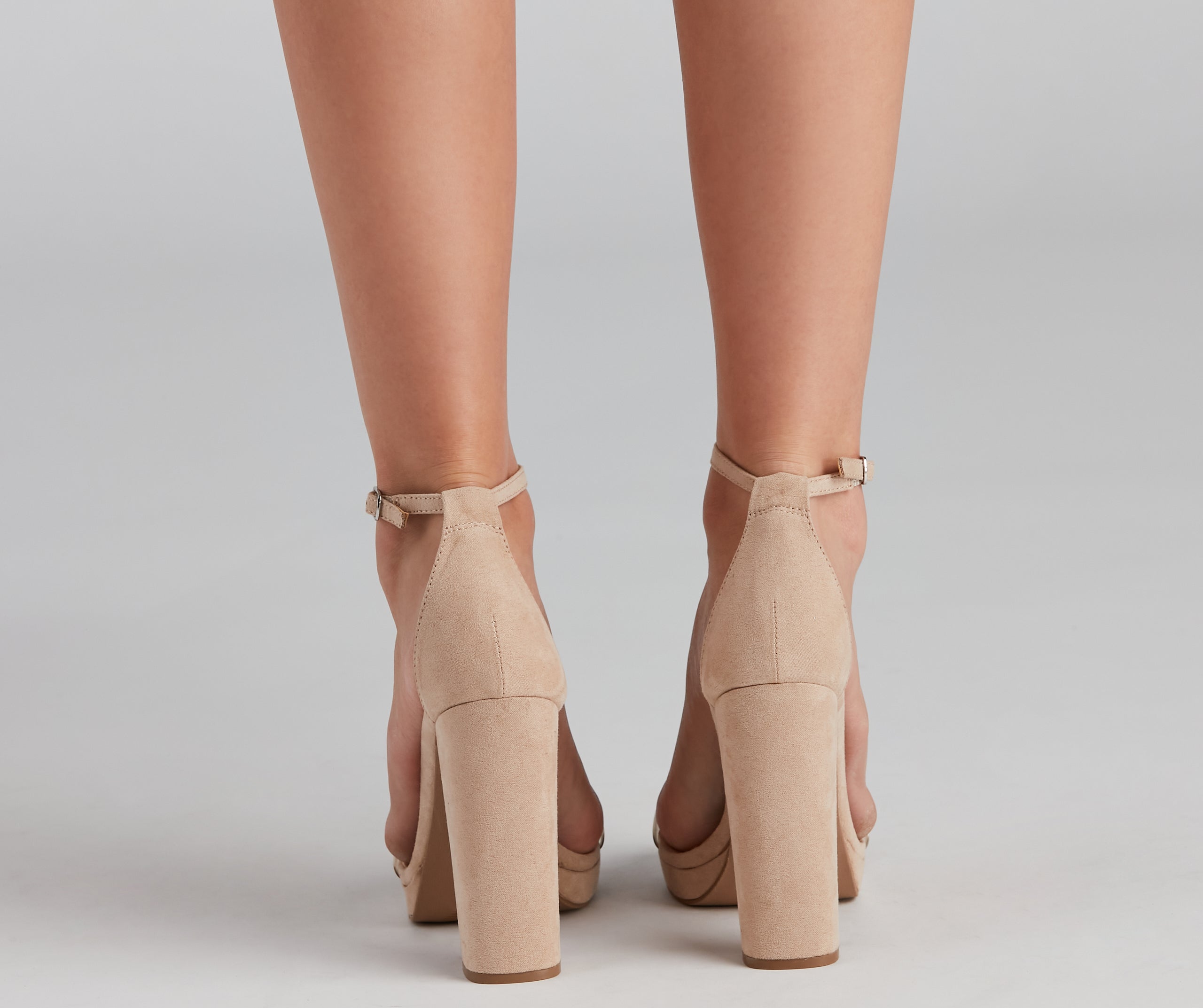 A Chic Look Platform Block Heels
