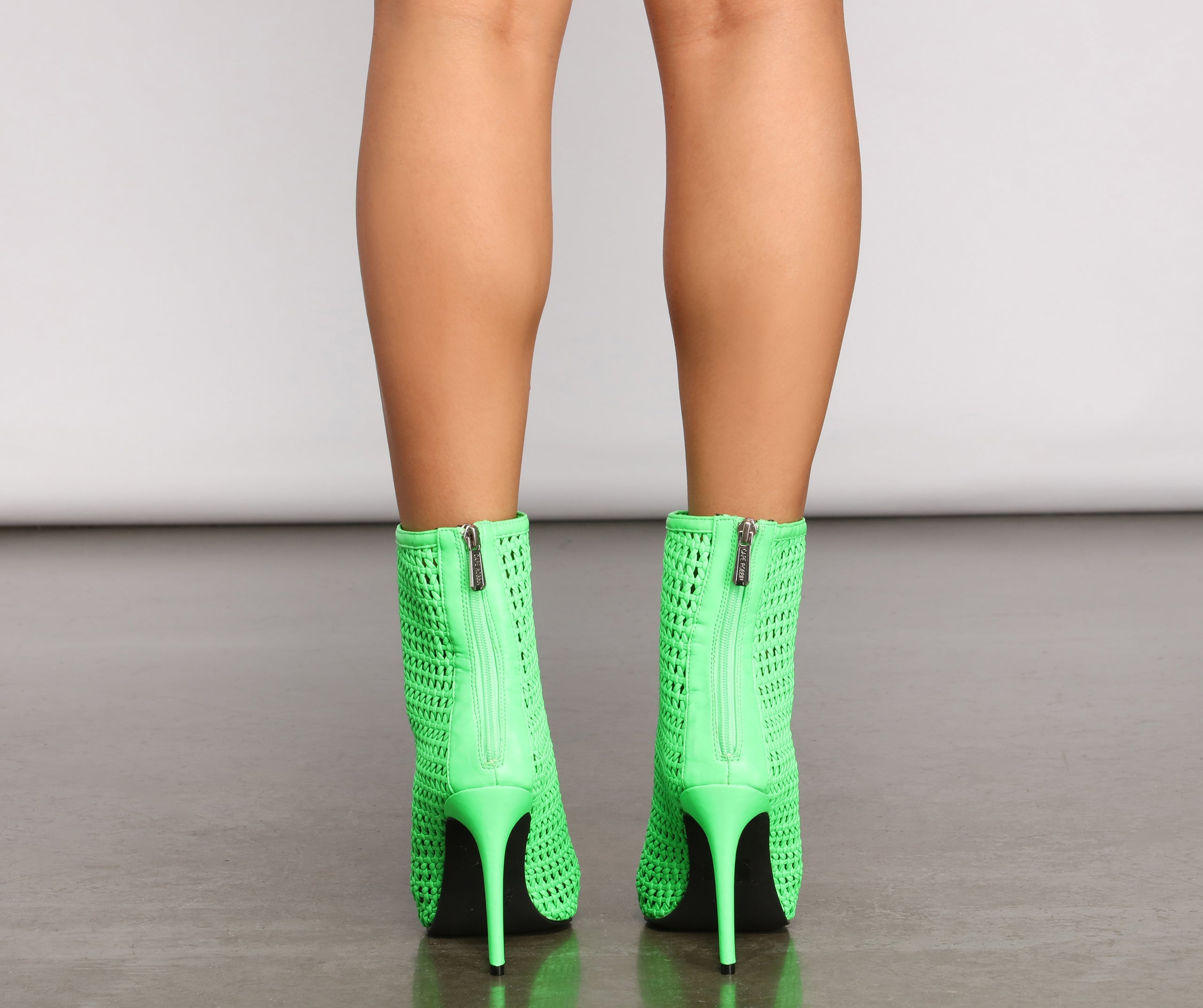 Neon Lights Caged Stiletto Heels