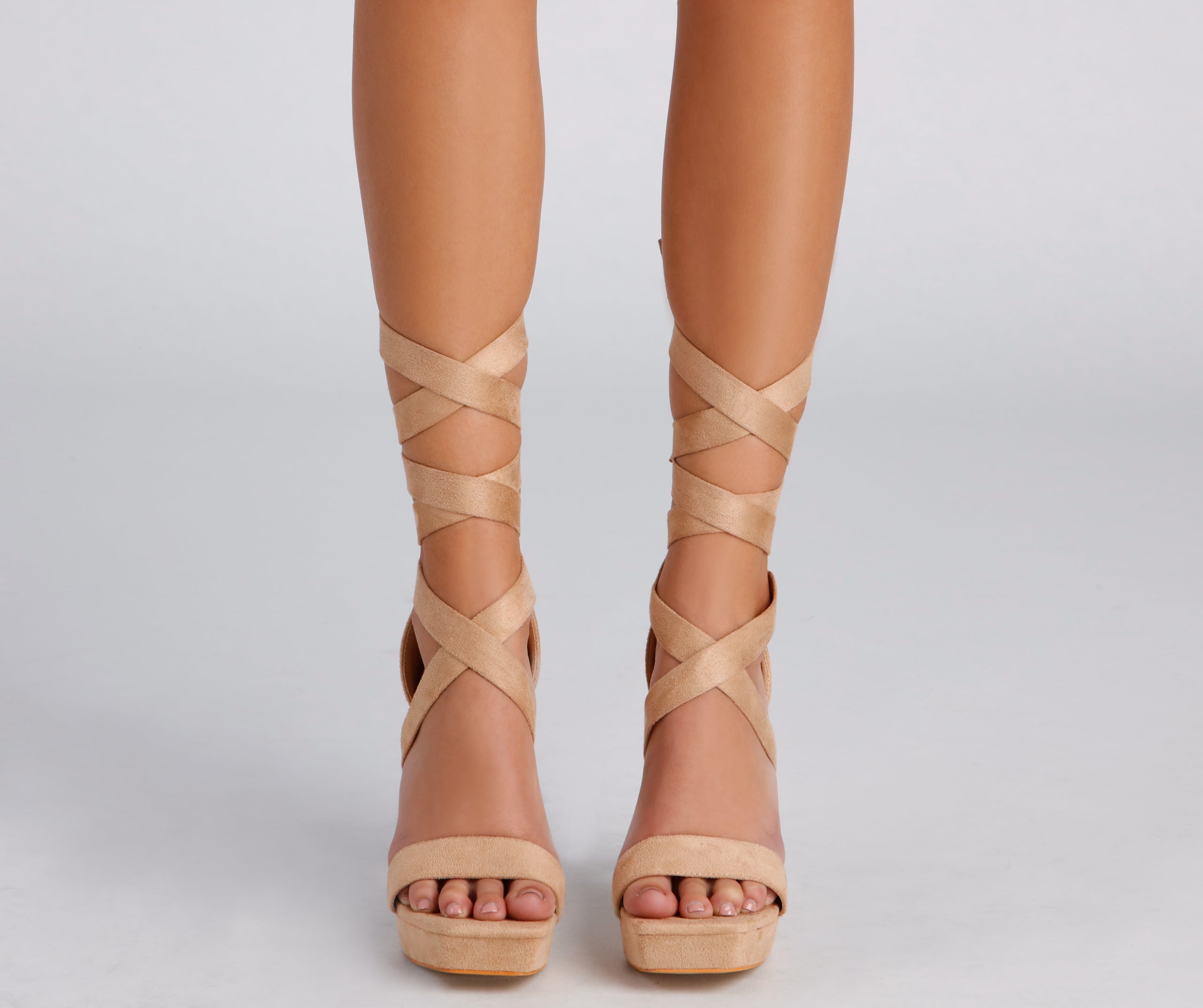 Feelin' Fab Lace-Up Platform Stilettos